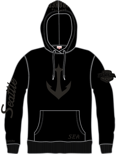 Mitchell & Ness Seattle Kraken Black Phantom Fleece Hoodie