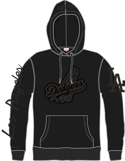 Mitchell & Ness Los Angeles Dodgers Black Phantom Fleece Hoodie