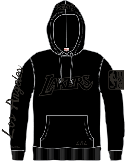 Mitchell & Ness Los Angeles Lakers Black Phantom Fleece Hoodie