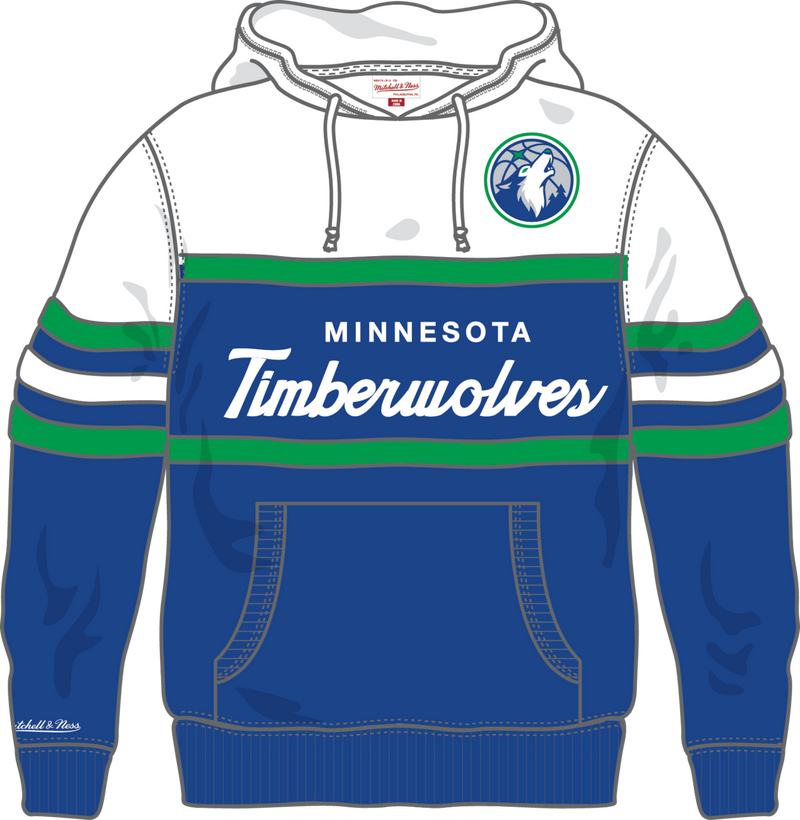 Mitchell & Ness Minnesota Timberwolves White Team Color Head Coach Hoodie