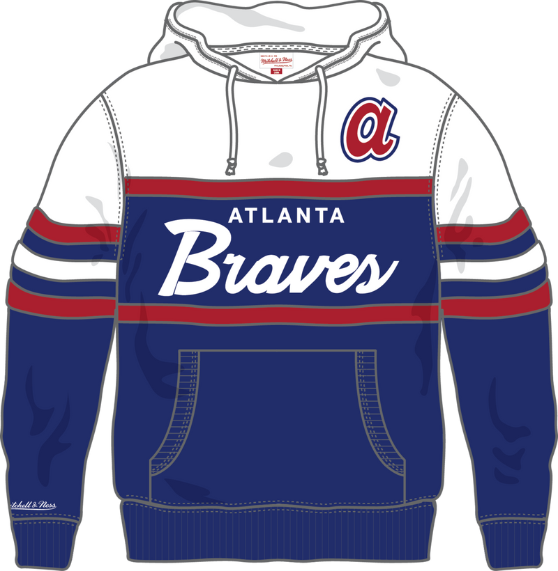 Mitchell & Ness Atlanta Braves Royal Team Color Head Coach Hoodie