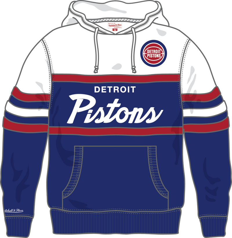 Mitchell & Ness Detroit Pistons Royal Team Color Head Coach Hoodie