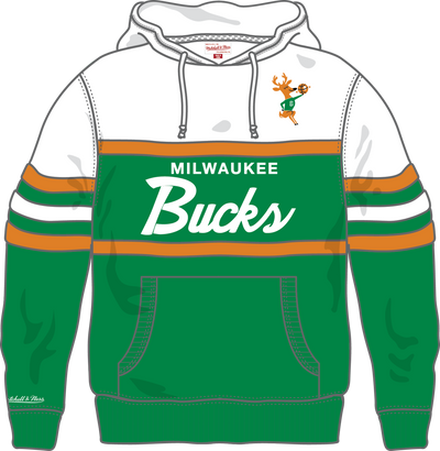 Mitchell & Ness Milwaukee Bucks Kelly Green Team Color Head Coach Hoodie