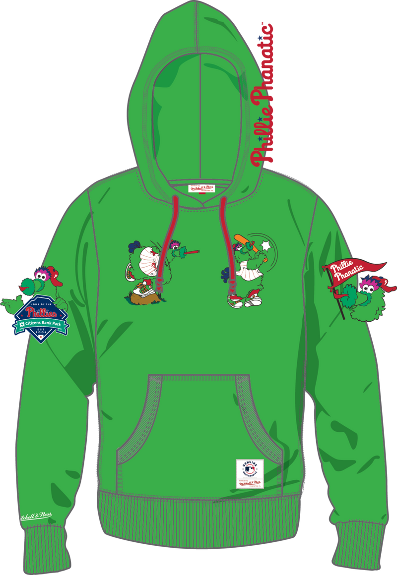 Mitchell & Ness Philadelphia Phillies Green Double Clutch Hoodie