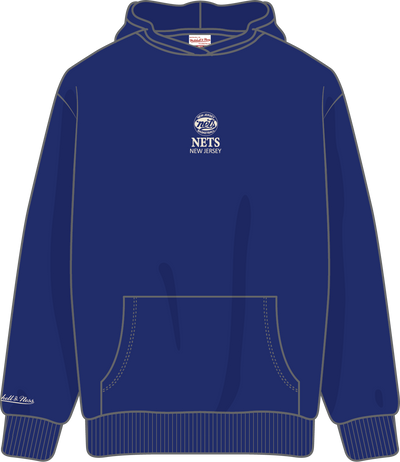 Mitchell & Ness New Jersey Nets Royal Core Essentials Fleece Hoodie