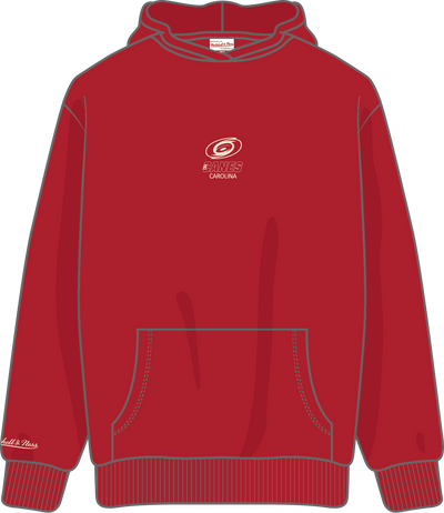 Mitchell & Ness Carolina Hurricanes Scarlet Core Essentials Fleece Hoodie