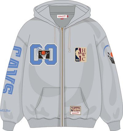 Mitchell & Ness Cleveland Cavaliers Grey Too Maxxed Full Zip Hoodie
