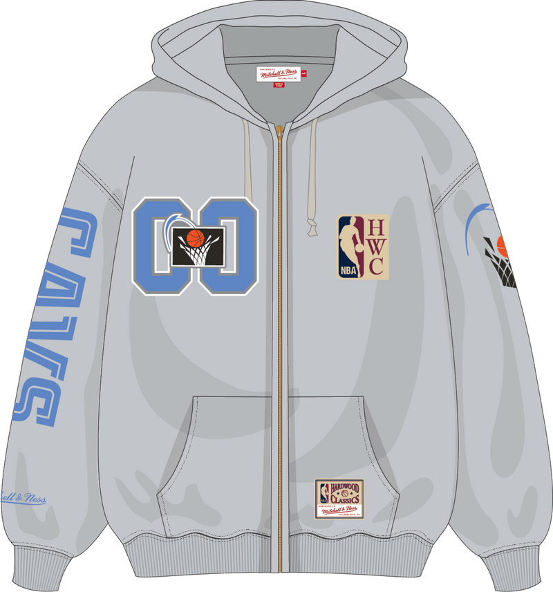Mitchell & Ness Cleveland Cavaliers Grey Too Maxxed Full Zip Hoodie