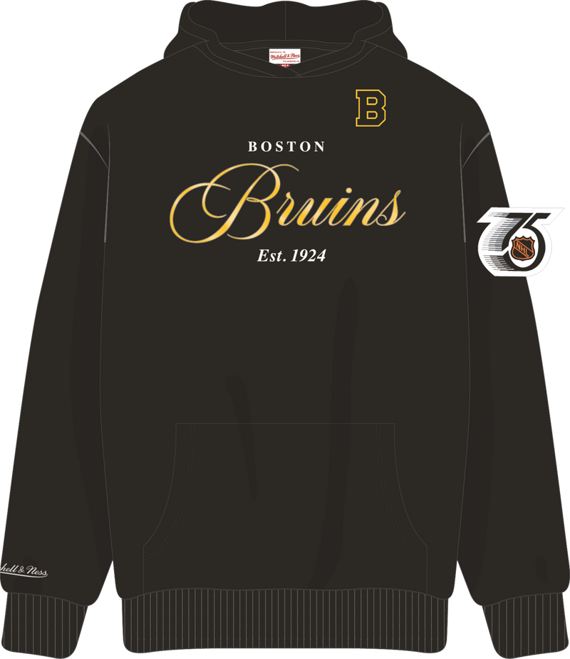 Mitchell & Ness Boston Bruins Black Legacy Made Hoodie