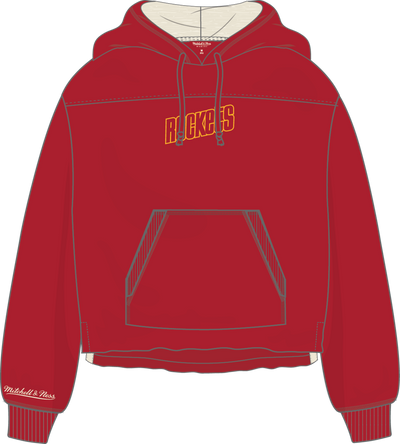 Mitchell & Ness Women's Houston Rockets Scarlet Retro Roots Ft Hoodie