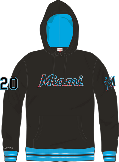 Mitchell & Ness Miguel Cabrera Miami Marlins Black Player Fleece Hoodie