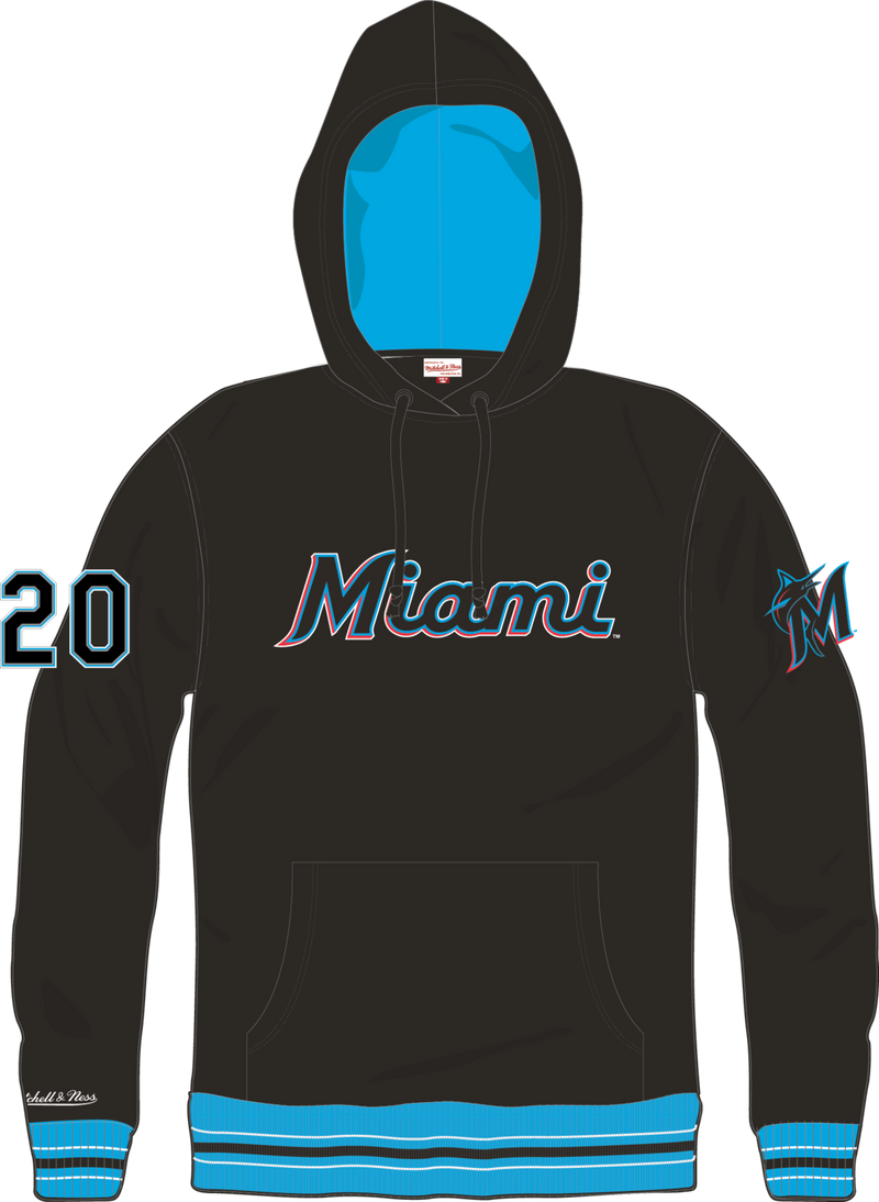 Mitchell & Ness Miguel Cabrera Miami Marlins Black Player Fleece Hoodie