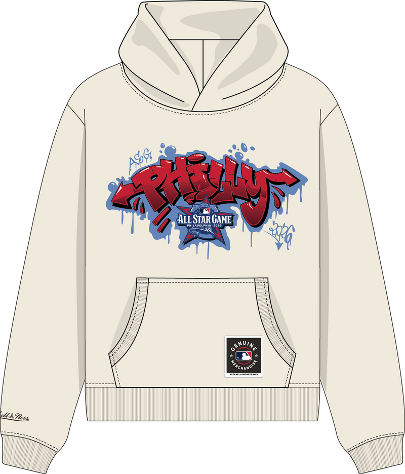 Mitchell & Ness MLB All-Star|MLB Merchandise 2026 Cream Philly Hoodie