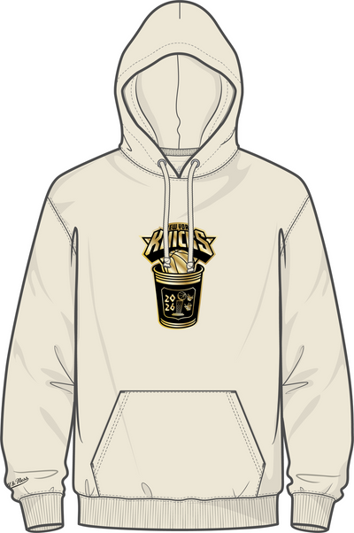 Mitchell & Ness New York Knicks Cream B&g Coffee Cup Pullover Hoodie