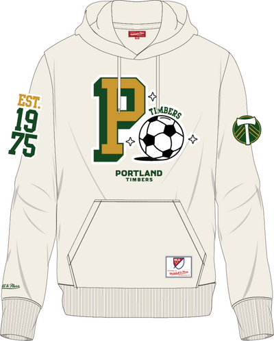 Mitchell & Ness Portland Timbers Cream Sswagger Hoodie