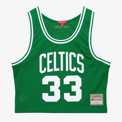 Mitchell & Ness Women's Larry Bird Boston Celtics 1985 Green N&n Crop Tank