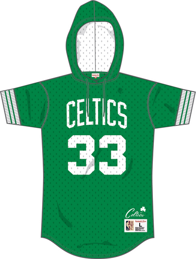 Mitchell & Ness Larry Bird Boston Celtics 1986 Kelly Green N&n Mesh Hoodie
