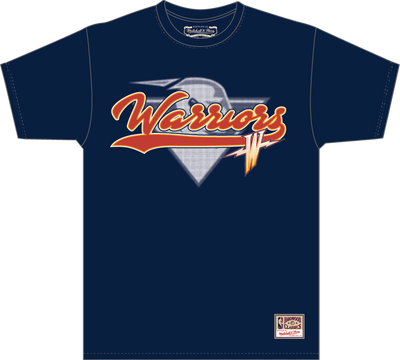 Mitchell & Ness Golden State Warriors Navy Oversweep T-Shirt