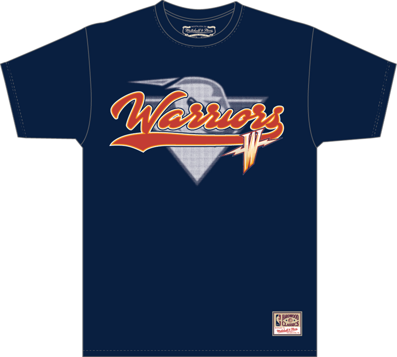 Mitchell & Ness Golden State Warriors Navy Oversweep T-Shirt