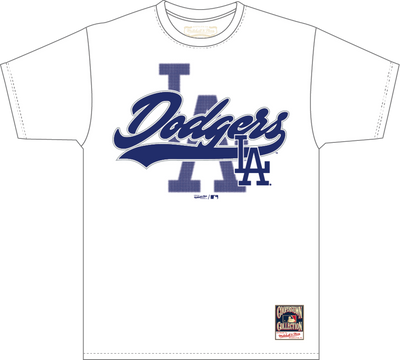 Mitchell & Ness Los Angeles Dodgers White Oversweep T-Shirt