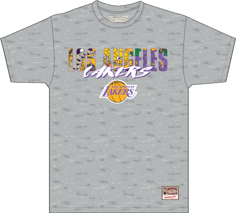 Mitchell & Ness Los Angeles Lakers Grey Heather Asian Heritage T-Shirt