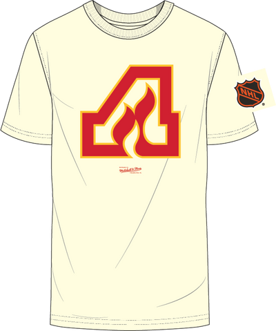 Mitchell & Ness Atlanta Flames Cream Vintage Logo T-Shirt