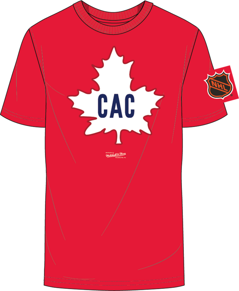 Mitchell & Ness Montreal Canadiens Red Vintage Logo T-Shirt