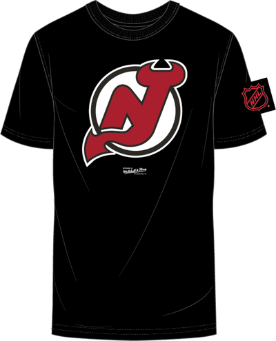 Mitchell & Ness New Jersey Devils Black Current Logo T-Shirt