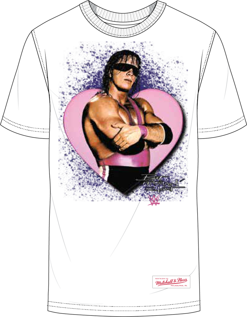 Mitchell & Ness Bret Hitman Hart Wrestlemania White Legends T-Shirt