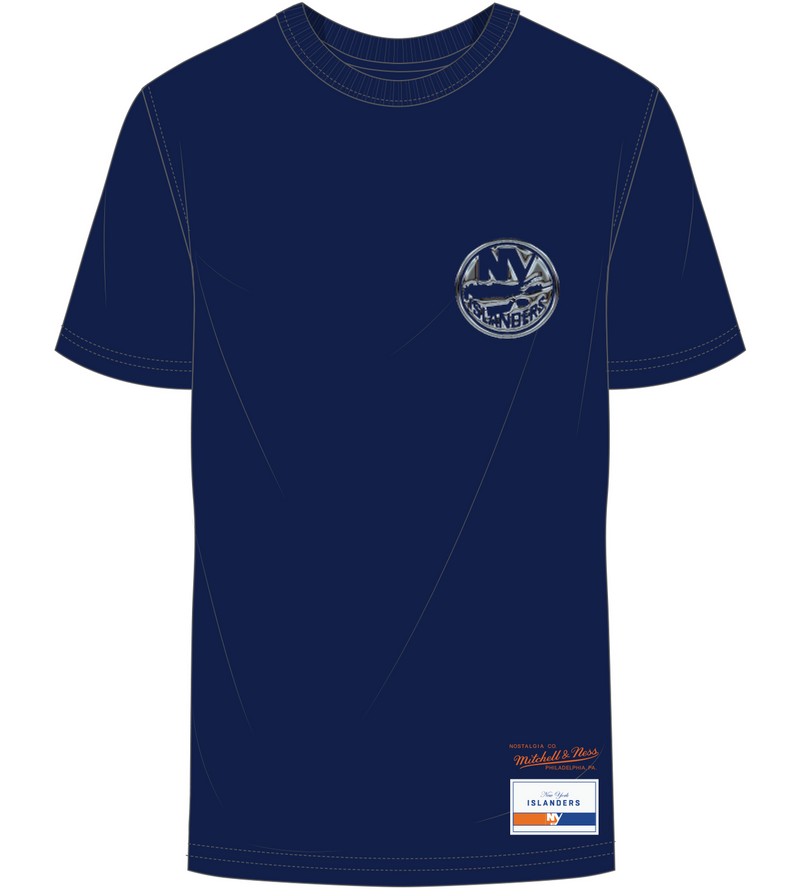 Mitchell & Ness New York Islanders Navy Silver Puck T-Shirt