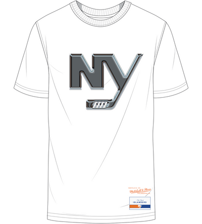 Mitchell & Ness New York Islanders White Chrome T-Shirt