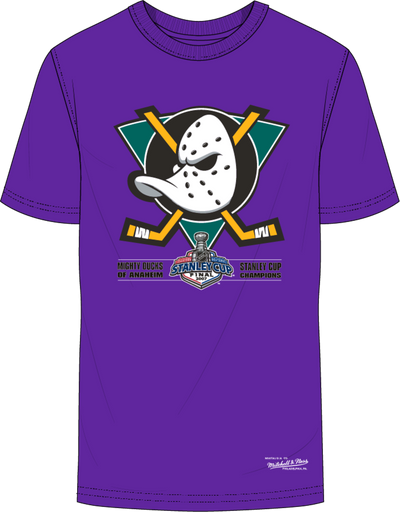 Mitchell & Ness Anaheim Ducks 2007 Purple Stanley Cup Champs T-Shirt