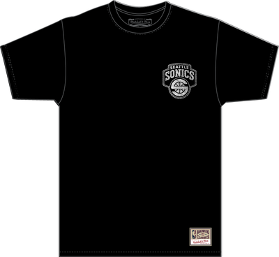 Mitchell & Ness Seattle Supersonics Black Overlap T-Shirt