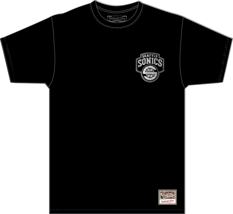 Mitchell & Ness Seattle Supersonics Black Overlap T-Shirt