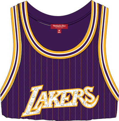 Mitchell & Ness Women's Los Angeles Lakers Purple M&N x Dannijo Micro Crop Tank