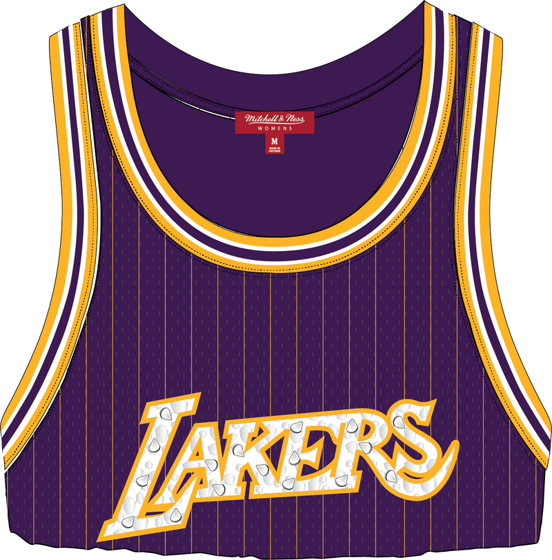 Mitchell & Ness Women's Los Angeles Lakers Purple M&N x Dannijo Micro Crop Tank