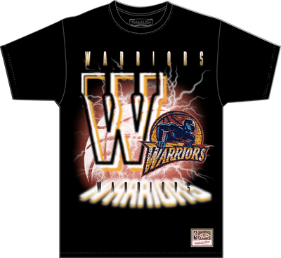 Mitchell & Ness Golden State Warriors Black Static T-Shirt
