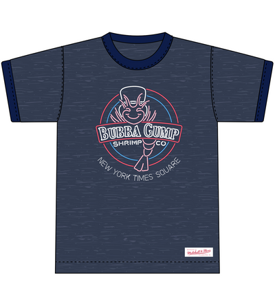 Mitchell & Ness Navy Bg Neon Sign Tee-New York Times Square