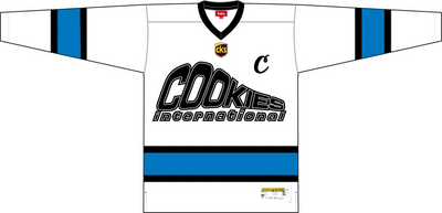 Mitchell & Ness White M&N x Cookies Hockey Jersey