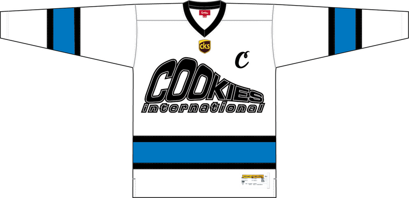 Mitchell & Ness White M&N x Cookies Hockey Jersey