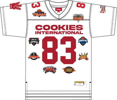 Mitchell & Ness White M&N x Cookies Football Jersey