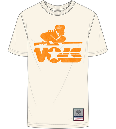 Mitchell & Ness University of Tennessee Cream Retro Logo T-Shirt