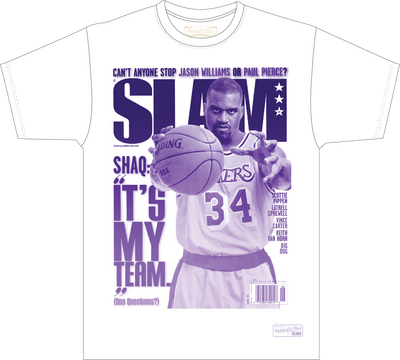 Shaquille O'Neal Los Angeles Lakers Mitchell & Ness SLAM Gradient T-Shirt - White