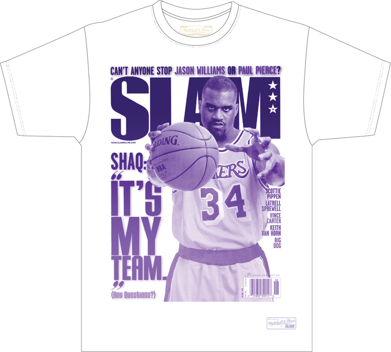 Shaquille O'Neal Los Angeles Lakers Mitchell & Ness SLAM Gradient T-Shirt - White