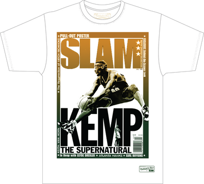 Shawn Kemp Seattle SuperSonics Mitchell & Ness SLAM Gradient T-Shirt - White