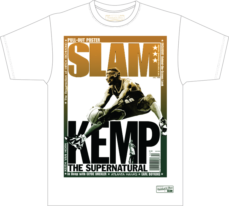 Shawn Kemp Seattle SuperSonics Mitchell & Ness SLAM Gradient T-Shirt - White