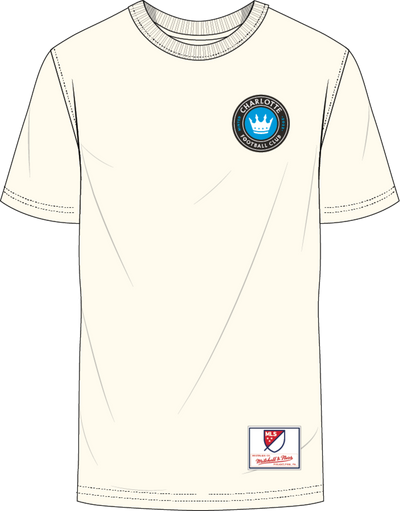 Mitchell & Ness Charlotte FC Cream Double Hit T-Shirt