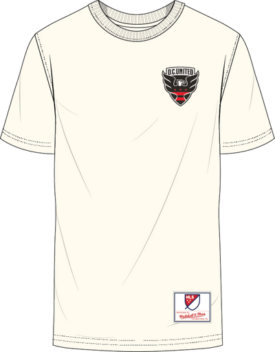 Mitchell & Ness D.c. United Cream Double Hit T-Shirt