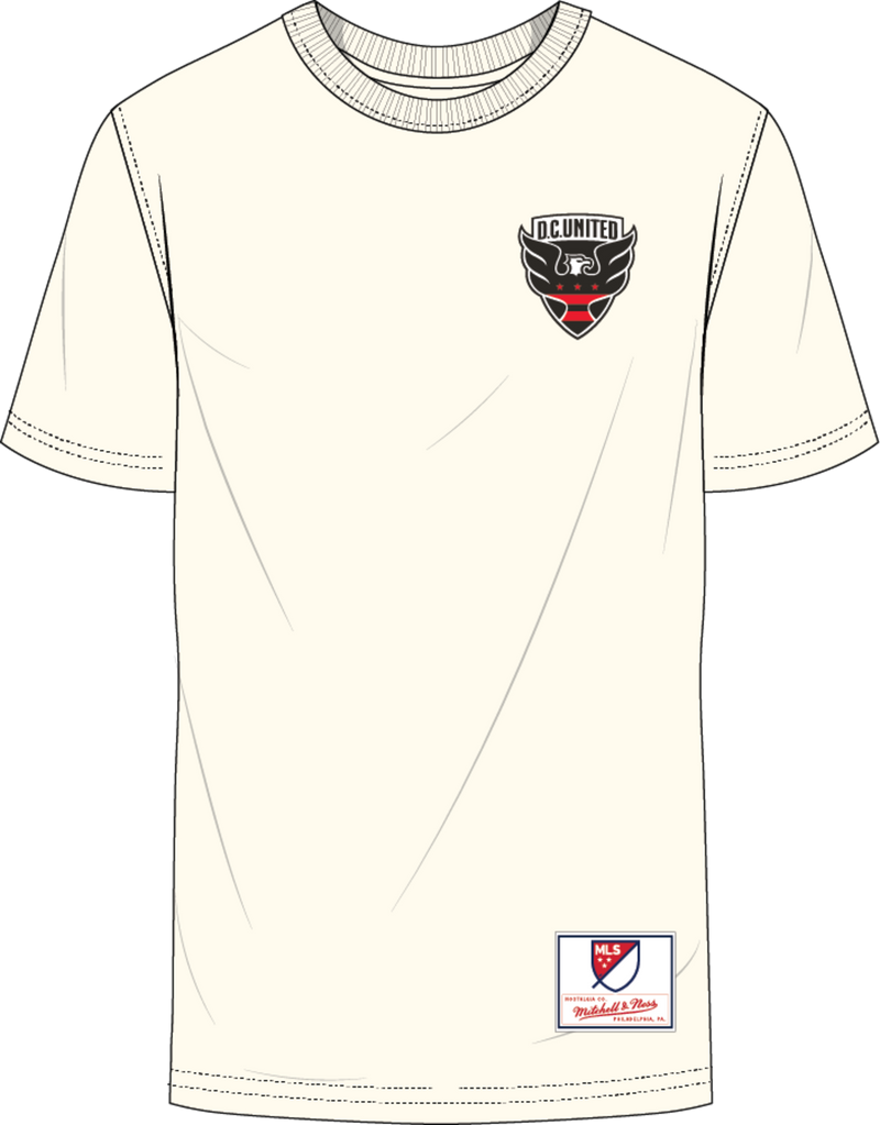 Mitchell & Ness D.c. United Cream Double Hit T-Shirt