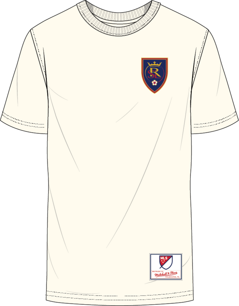 Mitchell & Ness Real Salt Lake Cream Double Hit T-Shirt